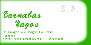 barnabas magos business card