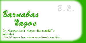 barnabas magos business card